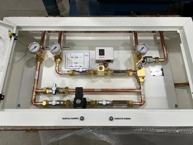 Changeover control panel for manifold and generator