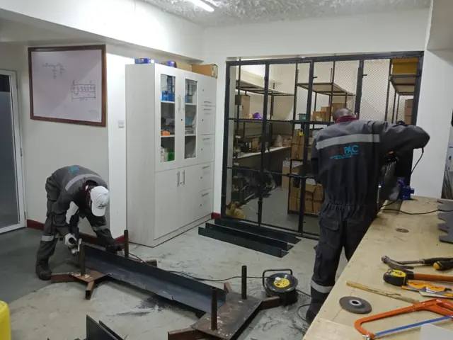 Cutting steel sections for fabrication