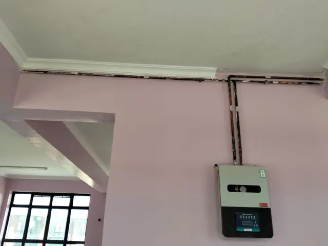 Gas alarm panel fed by copper pipeline