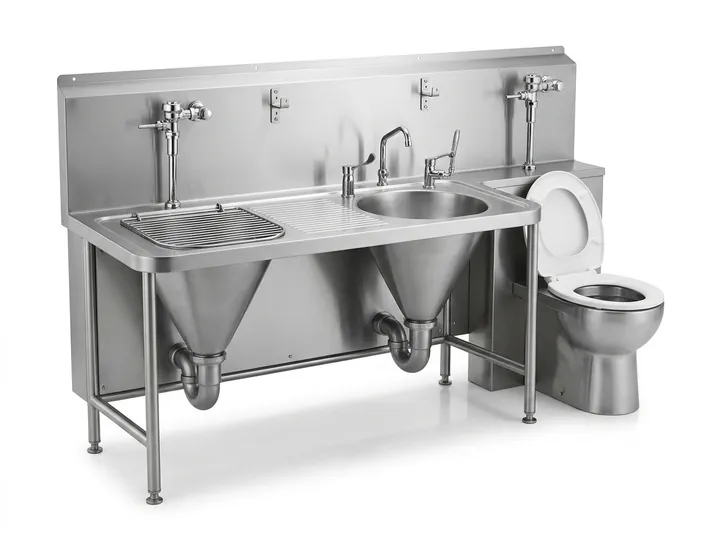 Stainless-steel sluice sink unit