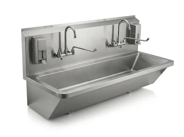 Stainless-steel surgical scrub sink